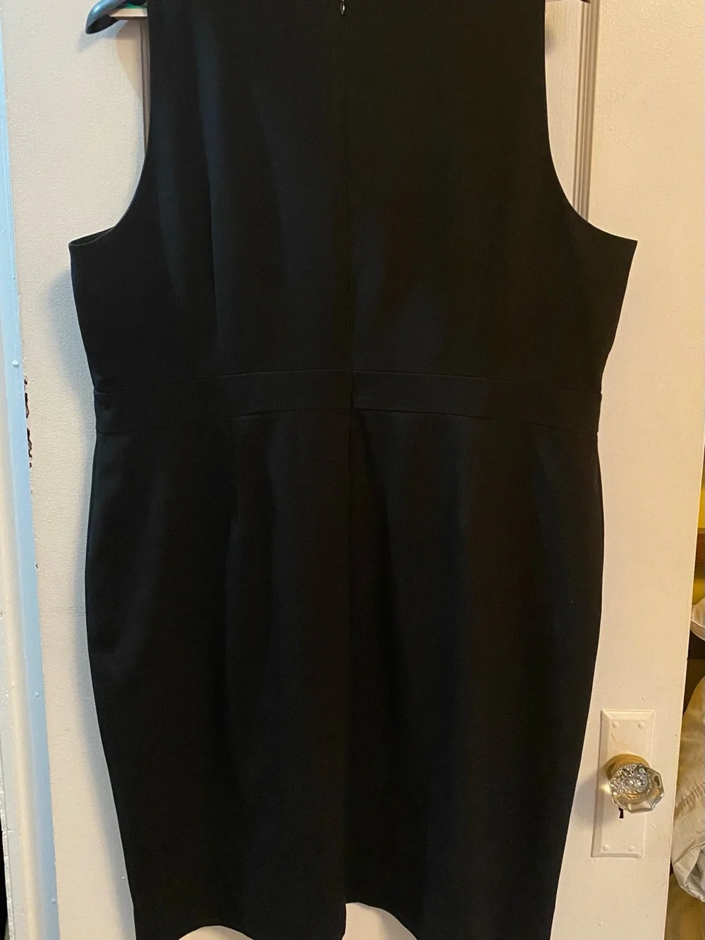 J. Crew Black Sleeveless Midi Sheath Dress
